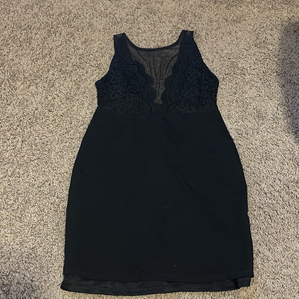 Lulus deep plug lace & mesh dress size XL
